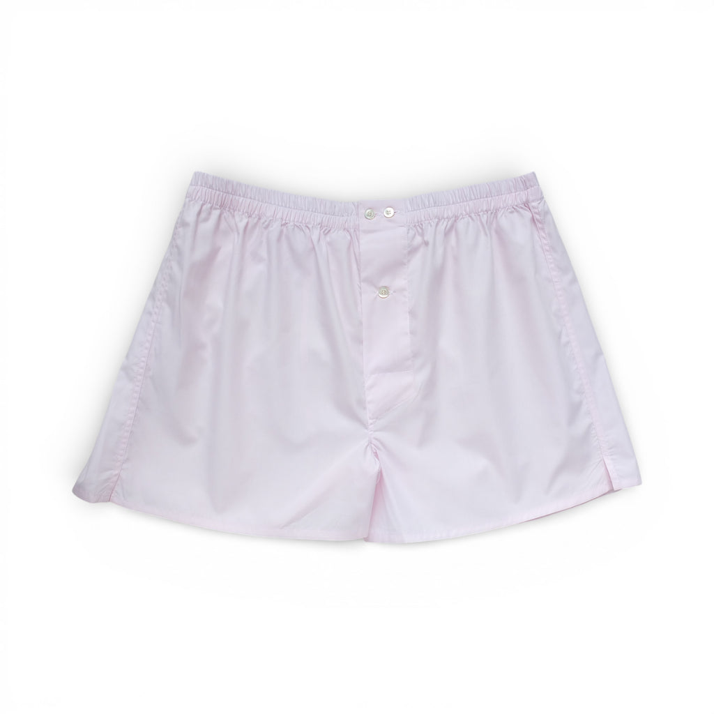 Caleçon Popeline Uni Rose Buvard